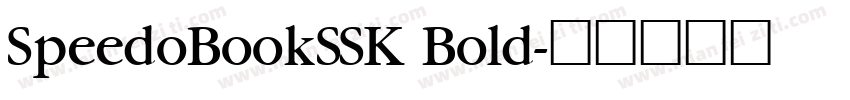 SpeedoBookSSK Bold字体转换